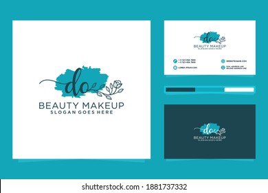 Initial DO Feminine logo collections and business card template.
