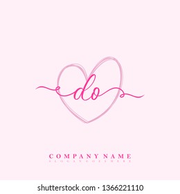 Initial DO handwriting logo Initial DO handwriting logo