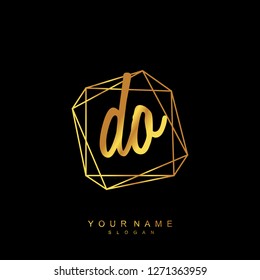 Initial DO handwriting logo vector Initial DO handwriting logo vector
