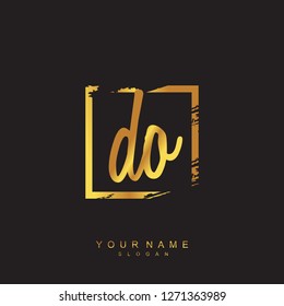 Initial DO handwriting logo vector
