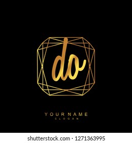 Initial DO handwriting logo vector