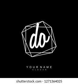 Initial DO handwriting logo vector Initial DO handwriting logo vector