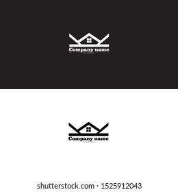 initial double k and estate logo on black and white background