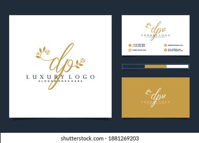 Initial DP Feminine logo collections and business card template.
