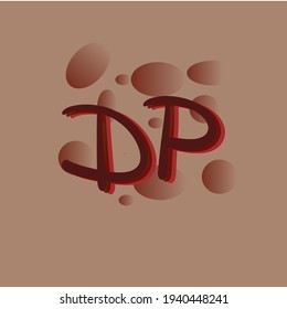 Initial DP handwritten monogram and elegant logo design
