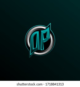 Initial DP logo design, Initial OP logo design with Circle style, Logo for game, esport, community or business.
