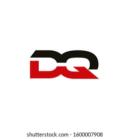 Initial DQ icon design template elements for business company logo. Outstanding professional elegant trendy awesome artistic black and red color. Logotype idea vector isolated on white background.