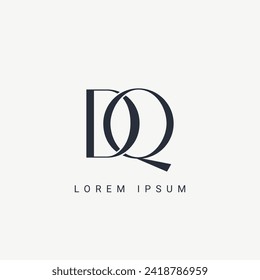 Initial DQ and QD modern monogram and elegant logo design, Professional Letters Vector Icon Logo on background