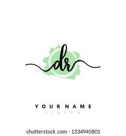 Initial DR handwriting logo