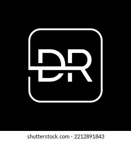 Plantilla vectorial de diseño de logotipo de letra DR inicial. Ilustración del vector de diseño del logotipo de la carta DR creativa.