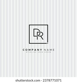 Initial DR Vector Logo - Elegant Monogram Template for letter D and R for your Business