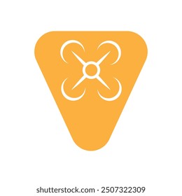 Initial drone Logo combine with letter V vector template