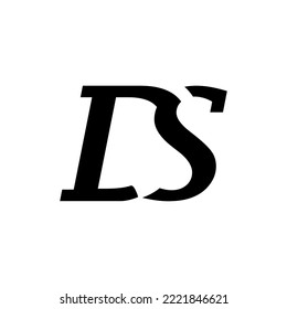 Initial DS Letter Logo Design.letter ds creative logo design vector