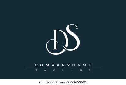 Initial DS Logo Design Vector. Elegant Monogram Logo Design with Decorative Elements and Typography