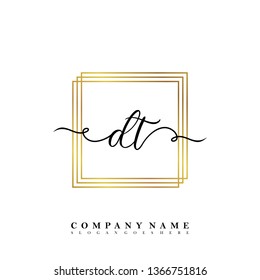 Initial DT handwriting logo