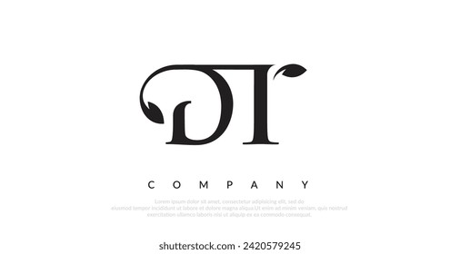 Initial DT Logo Design Vector 