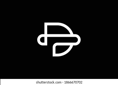 Primer DT TD moderno monograma y elegante diseño de logotipo, logotipo profesional Letras vectorial Icono sobre fondo negro.