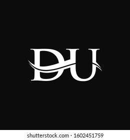 Initial DU Letter Logo Design Vector Template. DU Logo Design