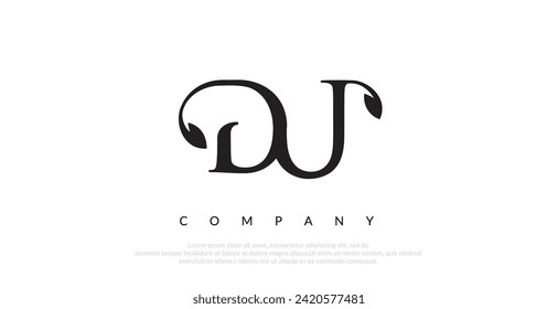 Initial DU Logo Design Vector 