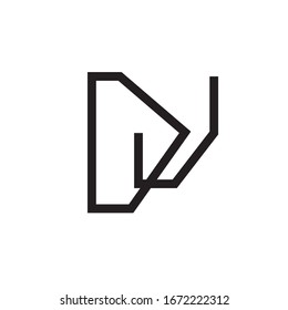 Initial DU logo vector template