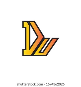 Initial DU logo vector template