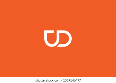 Initial DU UD Letter Logo Design Vector Template. Monogram and Creative Alphabet D U Letters icon Illustration.