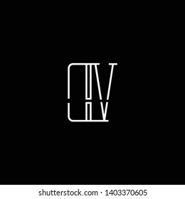 Initial Dv Letter Logo Design Black Stock Vector (royalty Free 