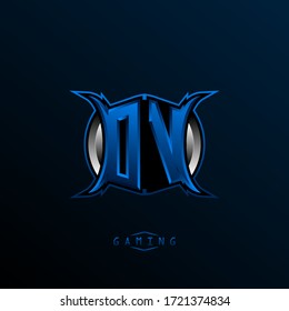 Initial DV logo design, Initial OV logo design with Cool style, Logo for game, esport, initial gaming, community or business.