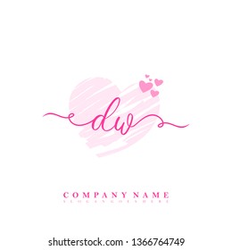 Initial DW handwriting logo