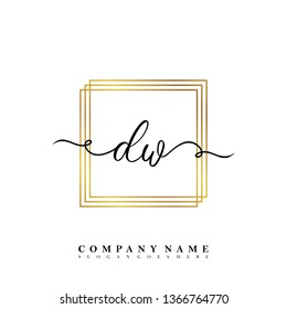 Initial DW handwriting logo