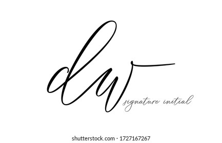 Initial DW Letter Logo With Creative Modern Business Typography Vector Template. Creative Letter DW Logo Vector.

