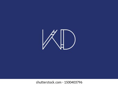 Initial DW WD Letter Logo Design Vector Template. Monogram and Creative Alphabet D W Letters icon Illustration.