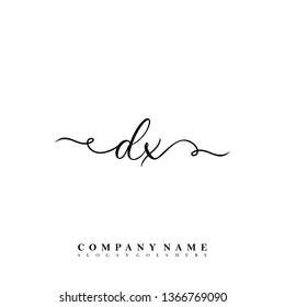 Initial DX handwriting logo