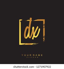 Initial DX handwriting logo vector