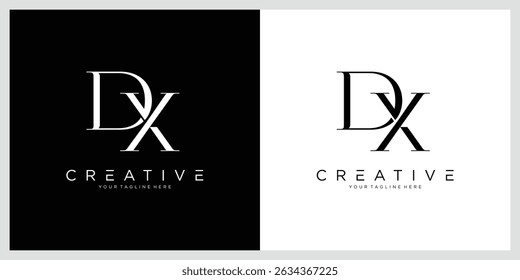 Initial DX or XD letter logo design vector
