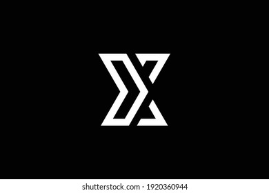 Initial DX XD modern monogram and elegant logo design, Professional Letters Vector Icon Logo on black background.