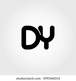 initial dy black business logo