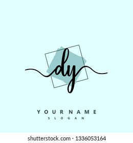 Initial DY handwriting logo