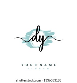 Initial DY handwriting logo