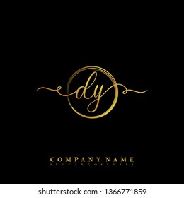 Initial DY handwriting logo