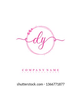 Initial DY handwriting logo