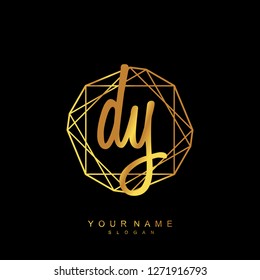 Initial DY handwriting logo vector Initial DY handwriting logo vector