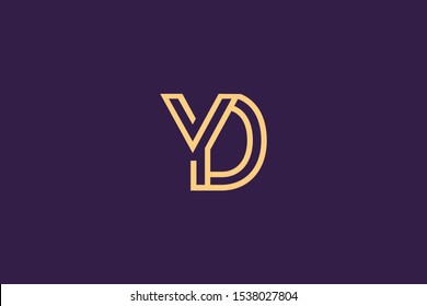 Initial DY YD Letter Logo Design Vector Template. Monogram and Creative Alphabet D Y Letters icon Illustration.