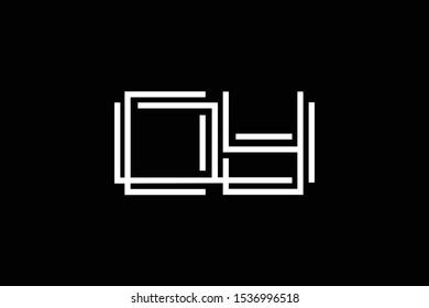 Initial DY YD OY YO modern monogram and elegant logo design, Professional Letters Vector Icon Logo on yellow background.
