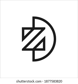 Initial Dz Letter Logo Vector Template Stock Vector (Royalty Free ...