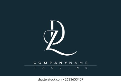 Initial DZ Logo Design Vector. Elegant Monogram Logo Design with Decorative Elements and Typography