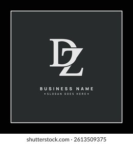 Initial DZ Vector Logo - Elegant Monogram Template for letter D and Z for your Business
