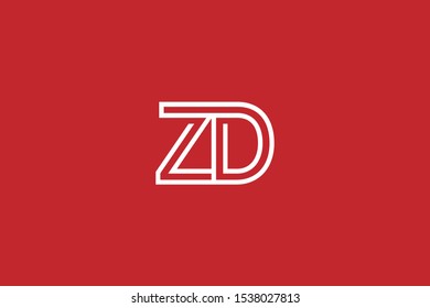 Initial DZ ZD Letter Logo Design Vector Template. Monogram and Creative Alphabet D Z Letters icon Illustration.