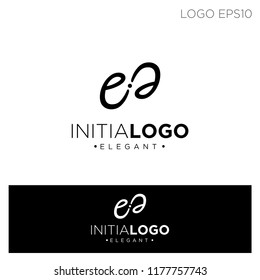 initial e circle ornament logo template vector illustration