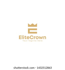 Initial E Crown Logo Vector Logos Icon